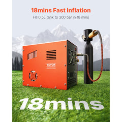 VEVOR PCP Air Compressor, 4500PSI/30Mpa PCP Airgun Compressor with Built-in Converter & Fan Cooling System, Auto Stop