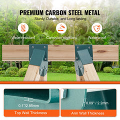 VEVOR A-Frame Middle Swing Set Brackets, Heavy Duty Carbon Steel Swing with Mounting Hardware, DIY Swing Bracket Swing