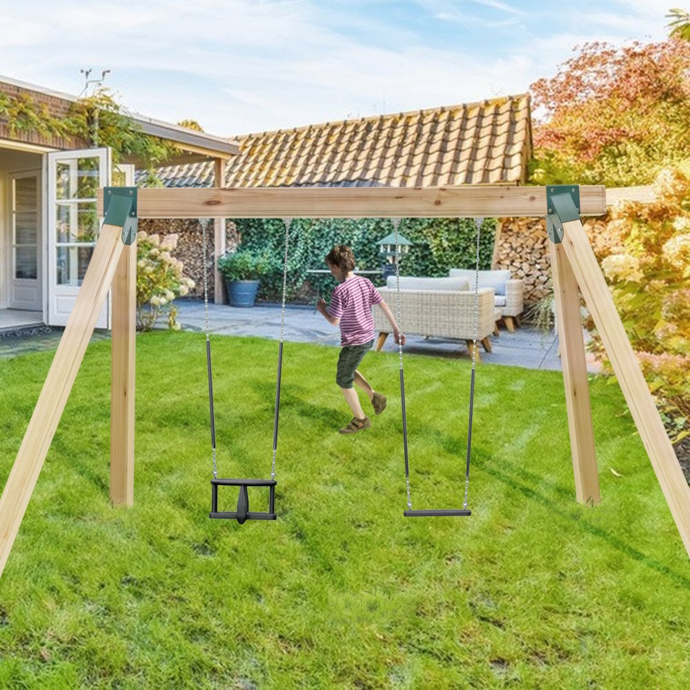 VEVOR A-Frame Middle Swing Set Brackets, Heavy Duty Carbon Steel Swing with Mounting Hardware, DIY Swing Bracket Swing