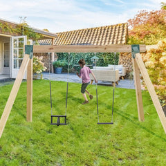 VEVOR A-Frame Middle Swing Set Brackets, Heavy Duty Carbon Steel Swing with Mounting Hardware, DIY Swing Bracket Swing