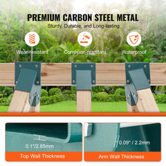 VEVOR A-Frame Middle Swing Set Brackets, Heavy Duty Carbon Steel Swing Set Hardware with Mounting Hardware, DIY Swing