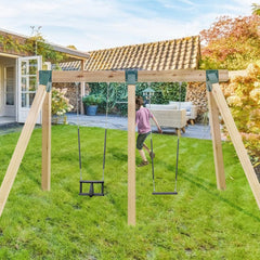 VEVOR A-Frame Middle Swing Set Brackets, Heavy Duty Carbon Steel Swing Set Hardware with Mounting Hardware, DIY Swing