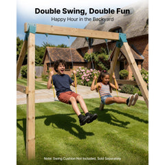 VEVOR Swing Set Brackets, Heavy-Duty A-frame Set Hardware, with 2 A-Frame Swing Brackets & 4 Hangers, Sturdy for