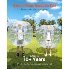 VEVOR Inflatable Bumper Balls 2-Pack, 4FT/1.2M Body Sumo Zorb Balls for Teen & Adult, 0.8mm Thick PVC Human Hamster