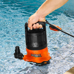 VEVOR Utility Pump, 1 HP, 4000 GPH High Flow, 31 ft Head, Sump Pump Submersible Water Pump Portable Utility Pump with