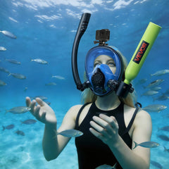 VEVOR Mini Scuba Tank, 0.5L Portable Diving Tank for Underwater Breathing, Reusable Lung Diving Cylinder up to 10