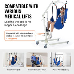 VEVOR Universal Full Body Patient Lift Sling - Medium, Patient Lift Medical Sling for Easy Transfer and Bathing