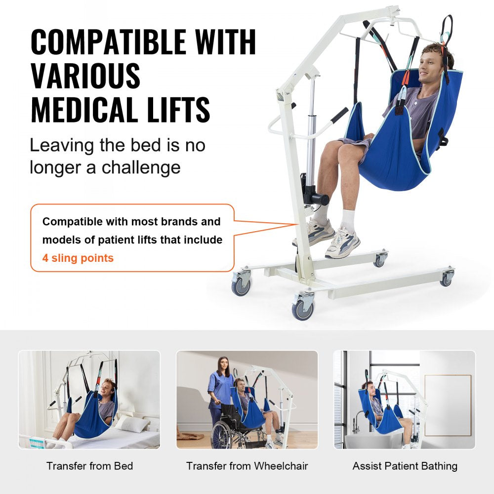 VEVOR Universal Full Body Patient Lift Sling -Small, Patient Lift Medical Sling for Easy Transfer and Bathing