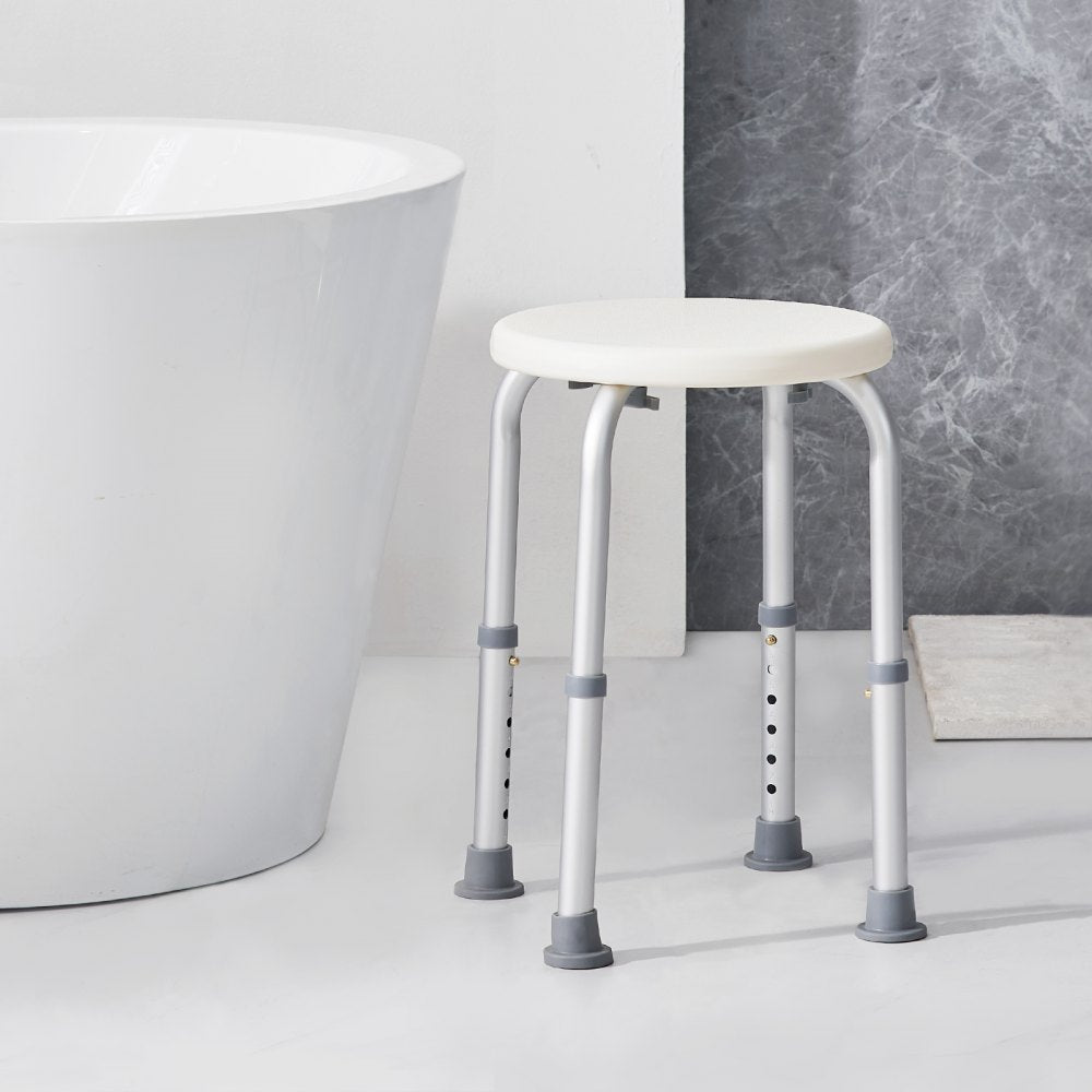 VEVOR Shower Chair for Inside Shower, Adjustable Height Shower Stool, Non-Slip Bench Bathtub Seat Stool for Elderly