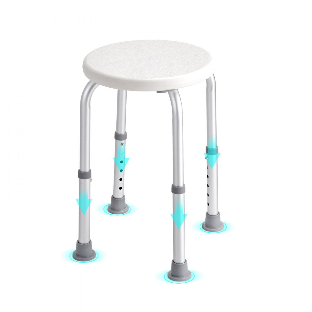VEVOR Shower Chair for Inside Shower, Adjustable Height Shower Stool, Non-Slip Bench Bathtub Seat Stool for Elderly