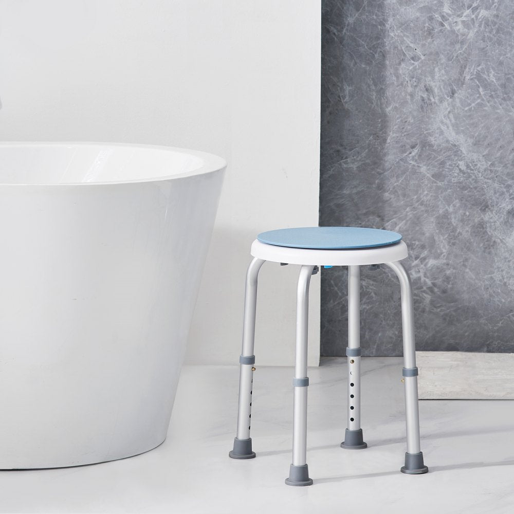 VEVOR Shower Chair for Inside Shower, 360 Degree Swivel Shower Seat, Adjustable Height Shower Stool, Non-Slip Bench