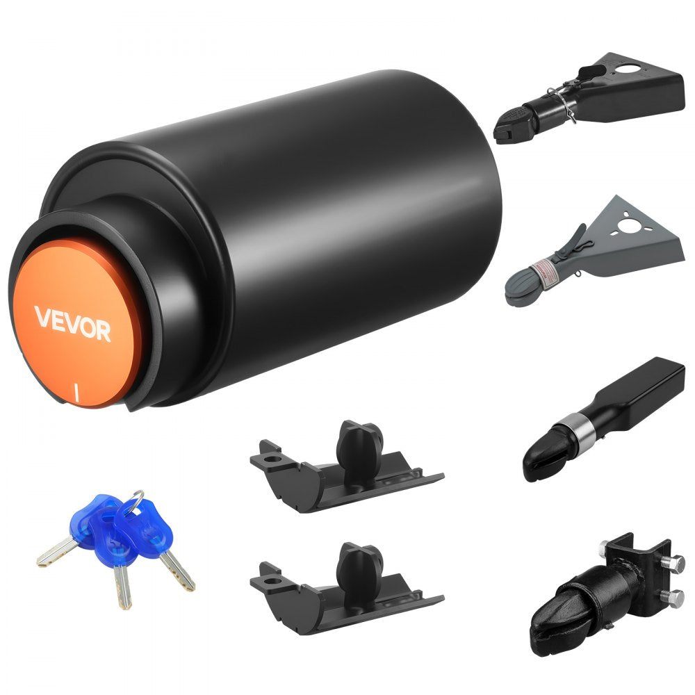 VEVOR Trailer Lock, Fits 2 & 2-5/16-Inch Bulldog Trailer Couplers, Heavy Duty Hitch Lock with 3 Keys Secures Security