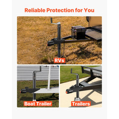 VEVOR Trailer Lock, Fits 2-5/16-Inch Airstream Couplers, Heavy Duty Hitch Lock with 3 Keys Secures Security Chains