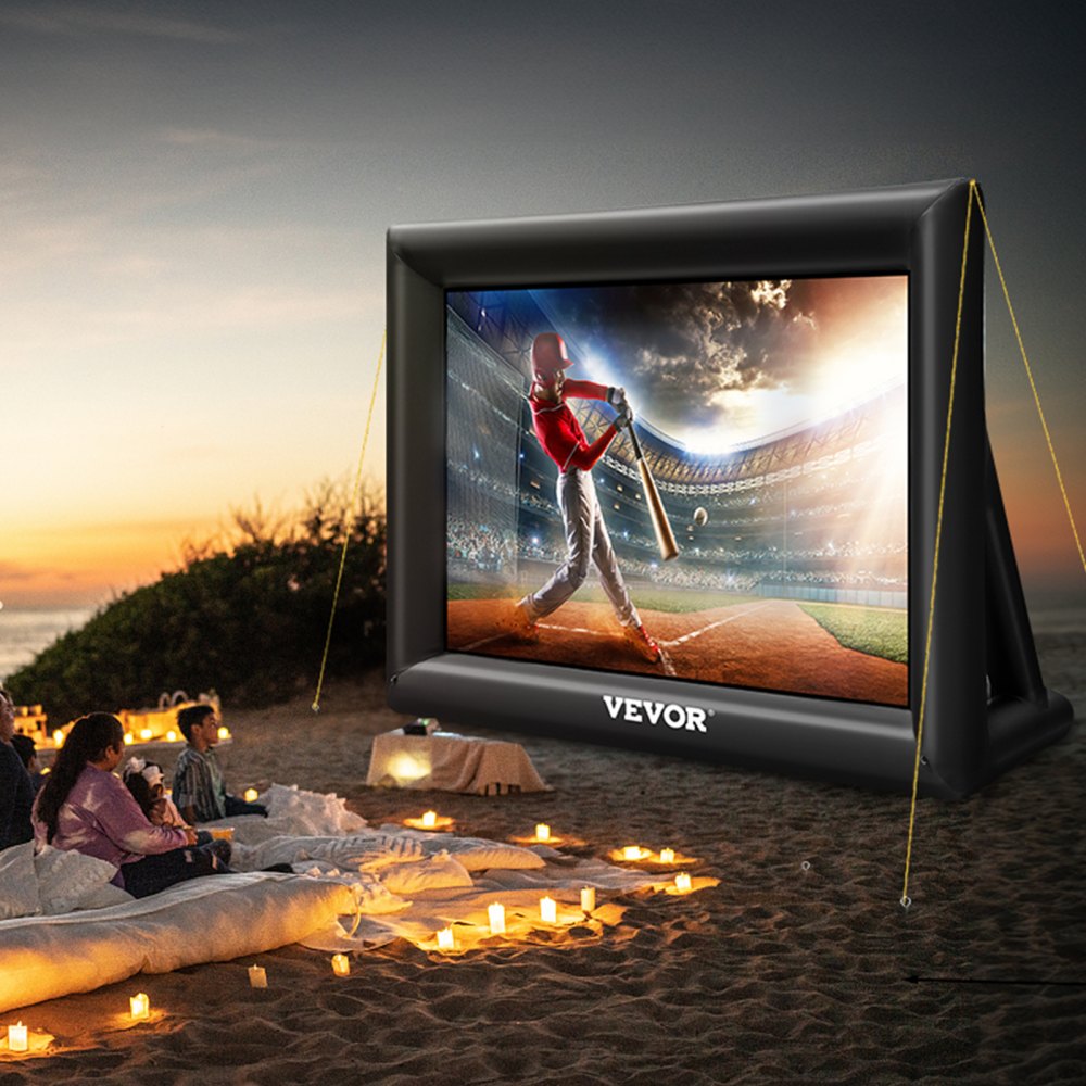 VEVOR Inflatable Movie Screen 20FT Inflatable Projector Screen for outside with 350W Air Blower Inflatable Screen