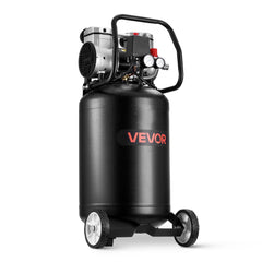 VEVOR 10-Gallon Air Compressor, 2HP 4.8 SCFM at 90PSI, Max 125PSI Pressure Oil-Free Air Compressor Tank, Portable on