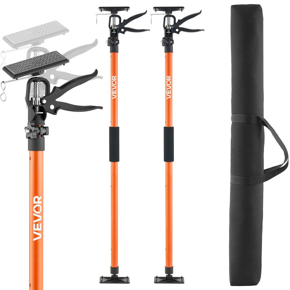 VEVOR Cabinet Jack Support Pole, 2-Pack, 45.7-114.2 Inch Steel Telescopic Quick Support Rod, Adjustable 3rd Hand System