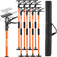 VEVOR Cabinet Jack Support Pole, 8-Pack, 45.7-114.2 Inch Steel Telescopic Quick Support Rod, Adjustable 3rd Hand System