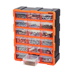 VEVOR 18-Drawer Storage Organizer, Plastic, Drawer Storage Cabinet for Garage Organization, Stackable Small Parts