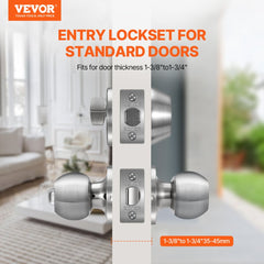 VEVOR Door Knob and Deadbolt Set, Satin Nickel Entry Door Knob and Single Cylinder Deadbolt Combo Pack, Fit for 1-3/8"