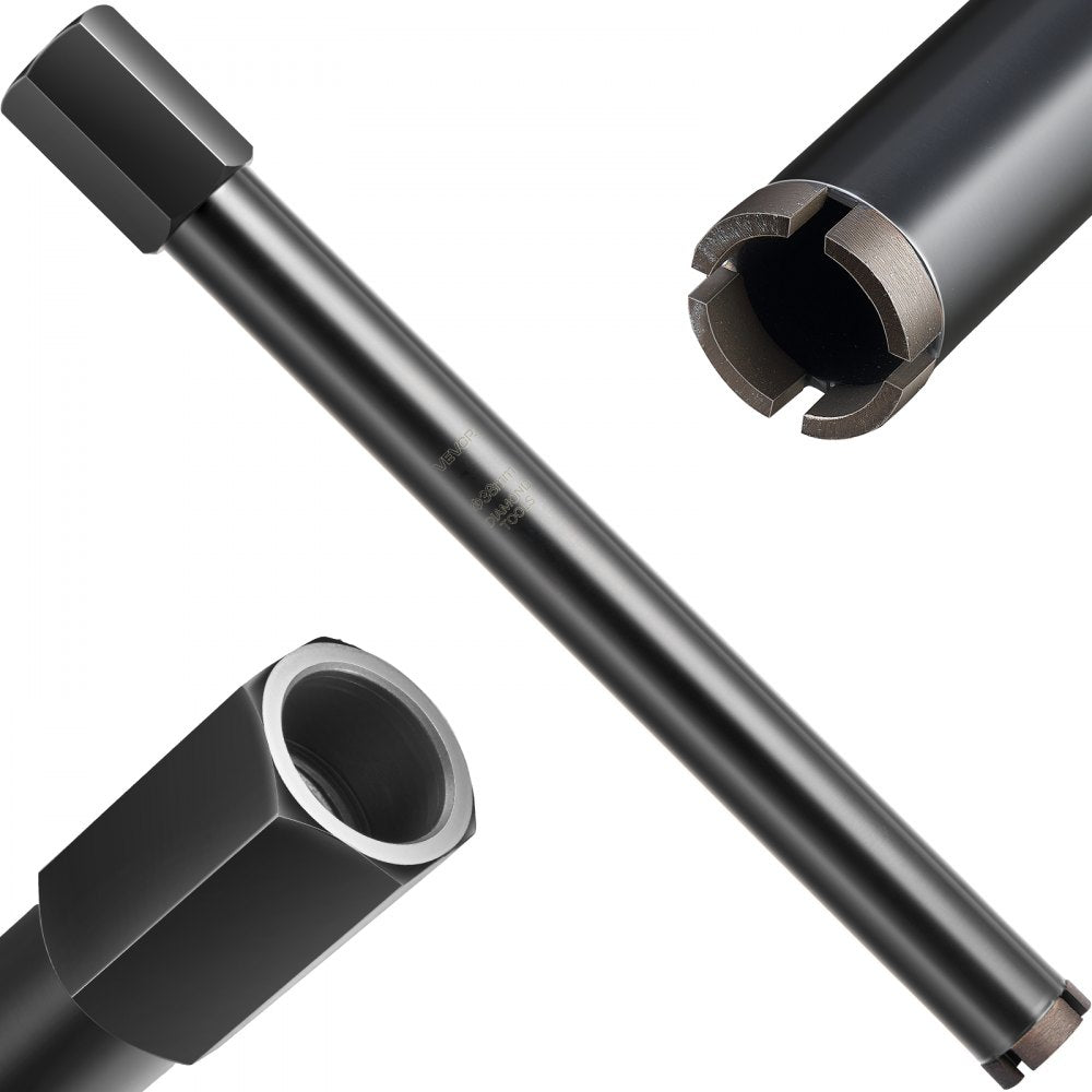 VEVOR Core Drill Bit, 1-1/2 inch Diameter, 14 inch Drilling Depth, 1-1/4 in-7 Internal Thread, High-Precision Welding