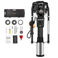 VEVOR Gas Powered T Post Driver, 37.7cc 4-Stroke Engine Efficient Post Pounder with 3 Piling Sleeves