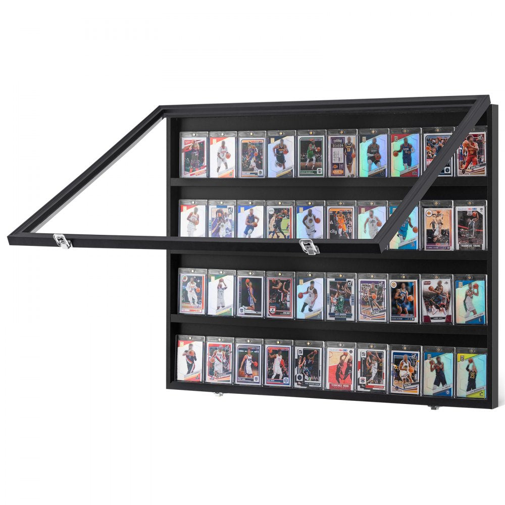 VEVOR 36 Graded Sports Card Display Case, 30.5x24.3x2.1 in, Baseball Card Display Frame with 98% UV Protection Clear