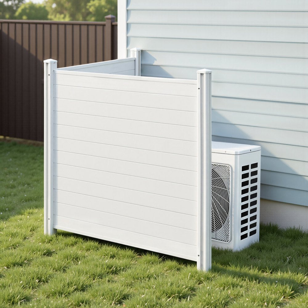 VEVOR 2 Panels Outdoor Privacy Screen, 50 x 50 in Air Conditioner Fence with 27.6 in Ground Stakes, Pool Equipment