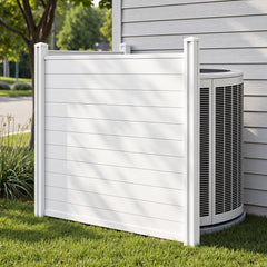VEVOR 2 Panels Outdoor Privacy Screen, 50 x 50 in Air Conditioner Fence with 27.6 in Ground Stakes, Pool Equipment