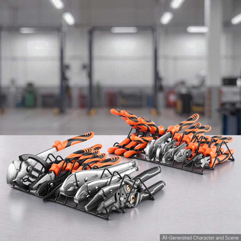 VEVOR Pliers Set 20-Piece Utility Set Polished Carbon Steel Jaw Hand Tools, For DIY & Home Use, Long Nose, Locking
