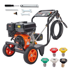 VEVOR Gas Pressure Washer, 4400 PSI 4.0 GPM, Gas Powered Pressure Washer with Copper Pump, Spray Gun and Extension