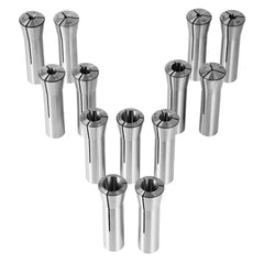 VEVOR 13 pcs Precision R8 Collet Set, 1/8'' - 7/8'', 45# Mill Collet Chuck 0.0012"/30μm TIR with 13 Labeled Storage