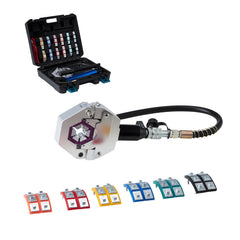 VEVOR Hydraulic Hose Crimper, Hydra-Krimp AC Hose Crimper Kit with 7 Dies Snap-On & Carrying Case, Hydraulic A/C Hoses