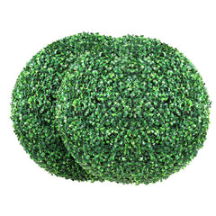 VEVOR Artificial Topiaries Boxwood Trees, 16" Tall (2 Pieces), Ball-Shape Faux Topiaries Plant, All-year Green Feaux