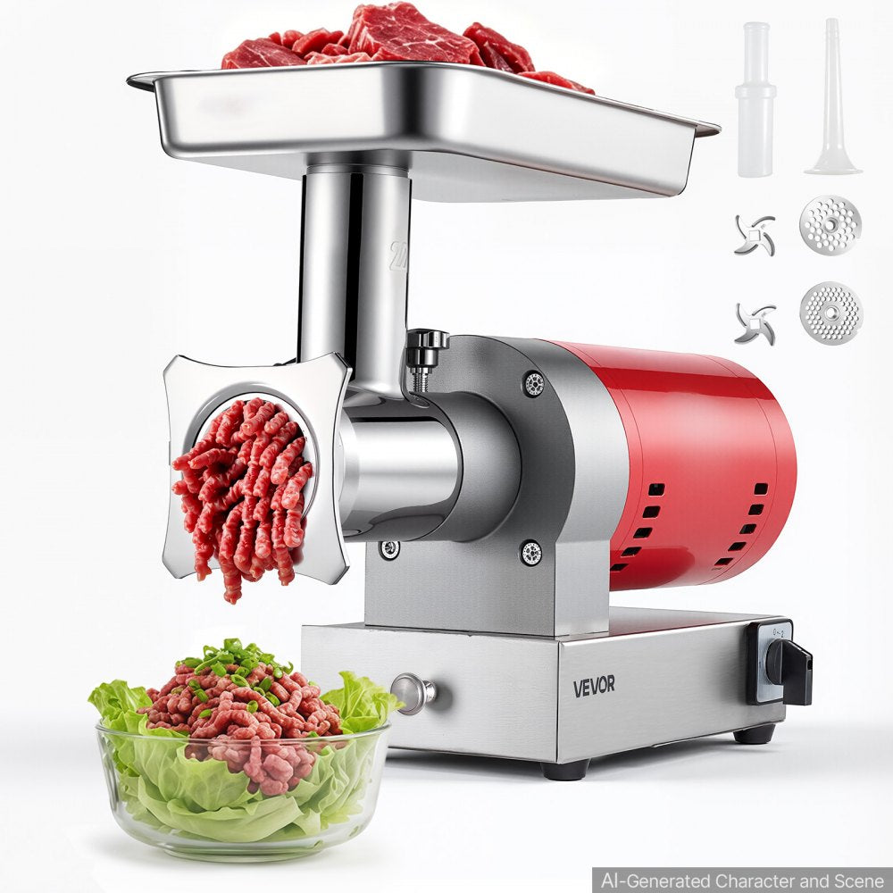 VEVOR Electric Meat Grinder, 661 Lbs/Hour800 W Meat Grinder Machine, 1.5 HP Electric Meat Mincer with 2 Grinding
