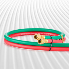 VEVOR Oxygen Acetylene Hose, 1/4-Inch x 50FT Oxy Acetylene Hose with 9/16"-18 LH/RH B Fittings, R Grade Welding Torch
