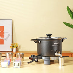 VEVOR 5 Liter Wax Melter for Candle Making, Large Electric Wax Melting Pot Easy Pour Spout, 4-level Temperature