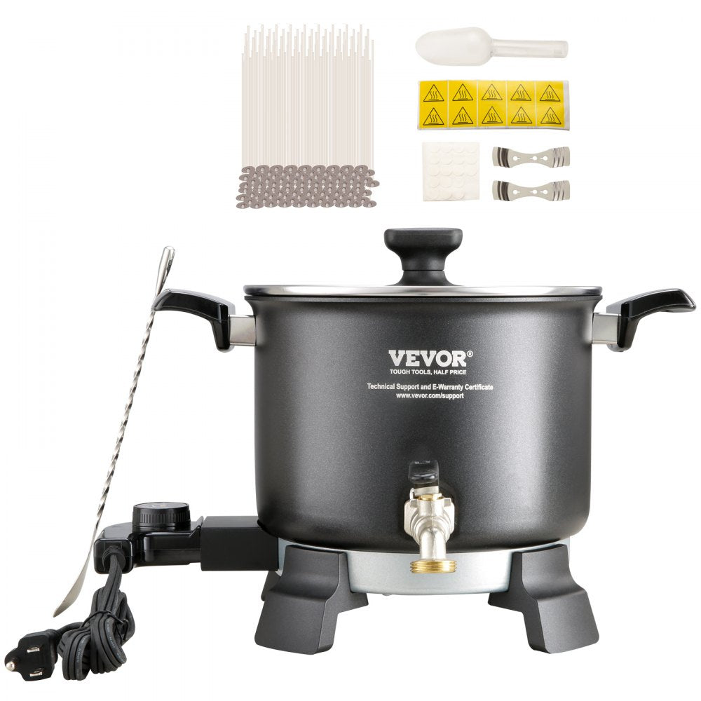 VEVOR 5 Liter Wax Melter for Candle Making, Large Electric Wax Melting Pot Easy Pour Spout, 4-level Temperature