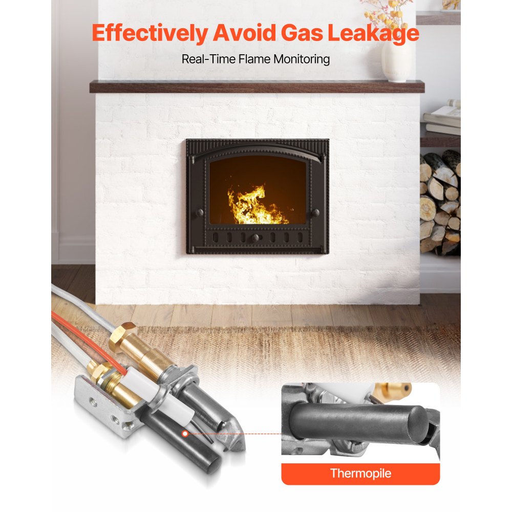 VEVOR Gas Pilot Assembly, OE 446-512A, HSRV 446-512A, SRV 446-512A Fireplace Gas Pilot Assembly Kit, Natural Gas