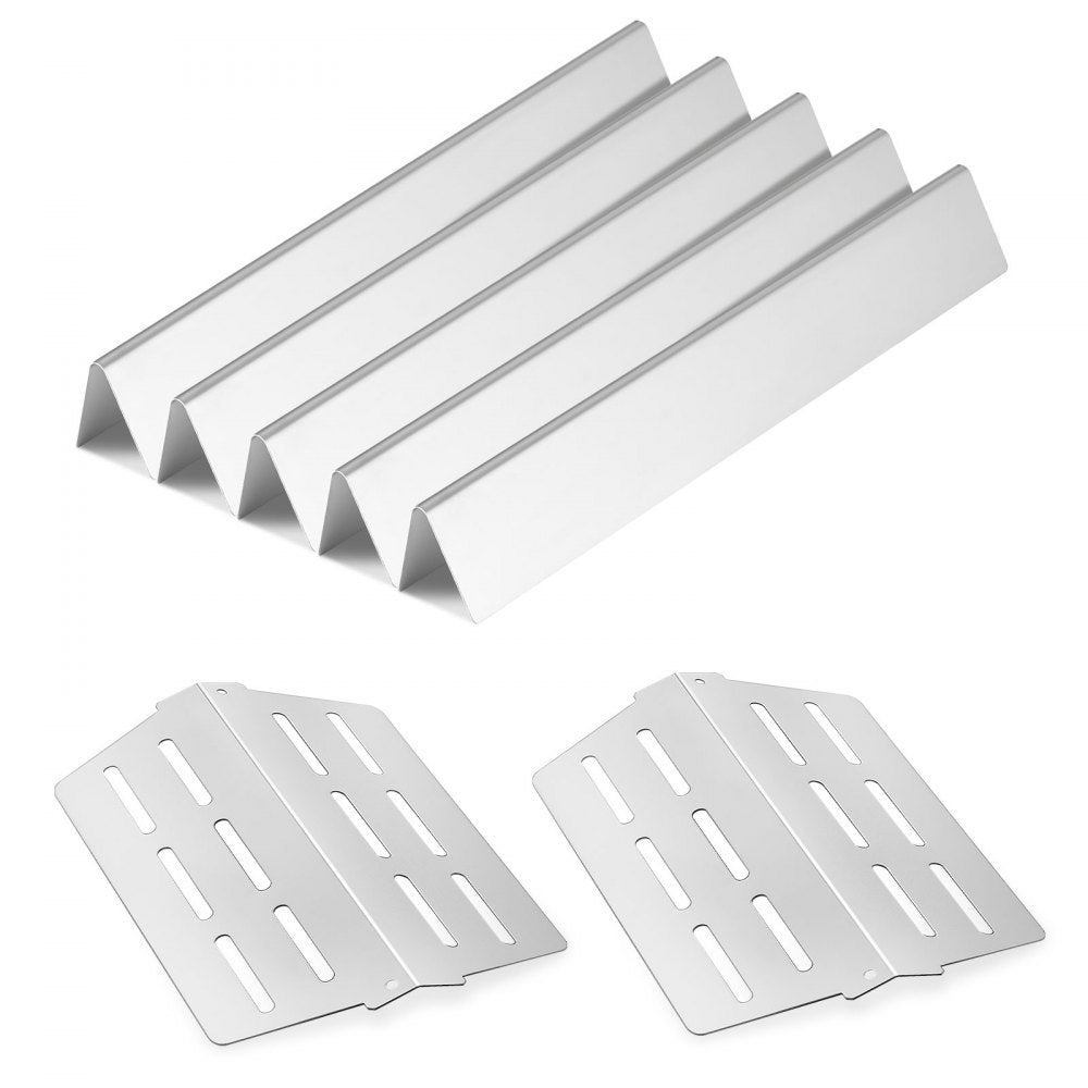 VEVOR Flavorizer Bars and Heat Deflectors, 17 inch Grill Replacement Part, for Weber Genesis 300 Series Grills
