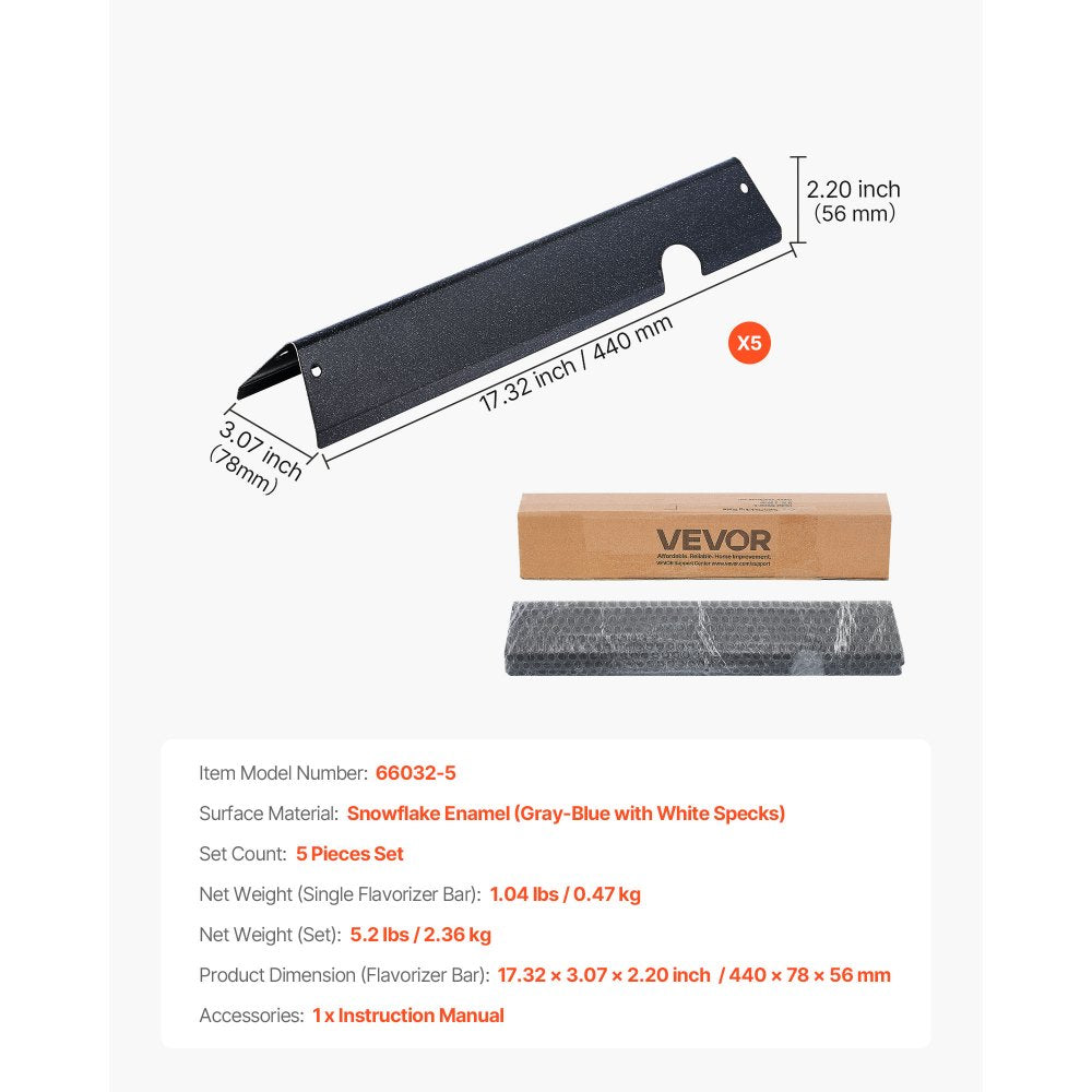VEVOR Flavorizer Bars, 17 inch Grill Replacement Part, for Weber Genesis ll 310 315 335 340, E/S 325s, ES/SX 325s, E/S