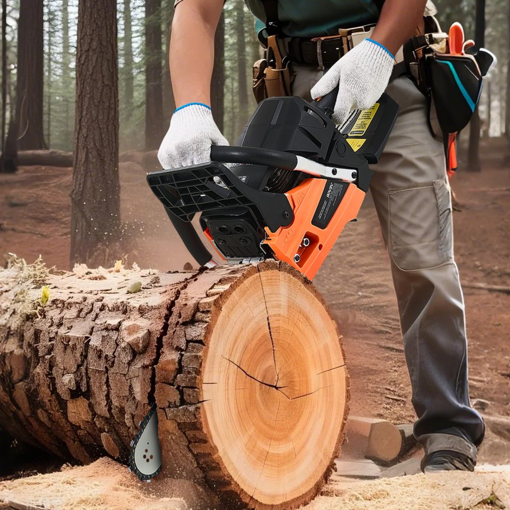 VEVOR 62 cc Gas Chainsaw, 20 inch Gas Powered Chainsaw, 3.8 HP Power Chain Saw with Non-Slip Handle, Gas-Powered