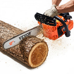 VEVOR Gas Chainsaw, 25.4CC 12" 1.2HP, Gasoline Powered Chain Saw, Handheld Cordless Petrol Chainsaws for Tree Wood