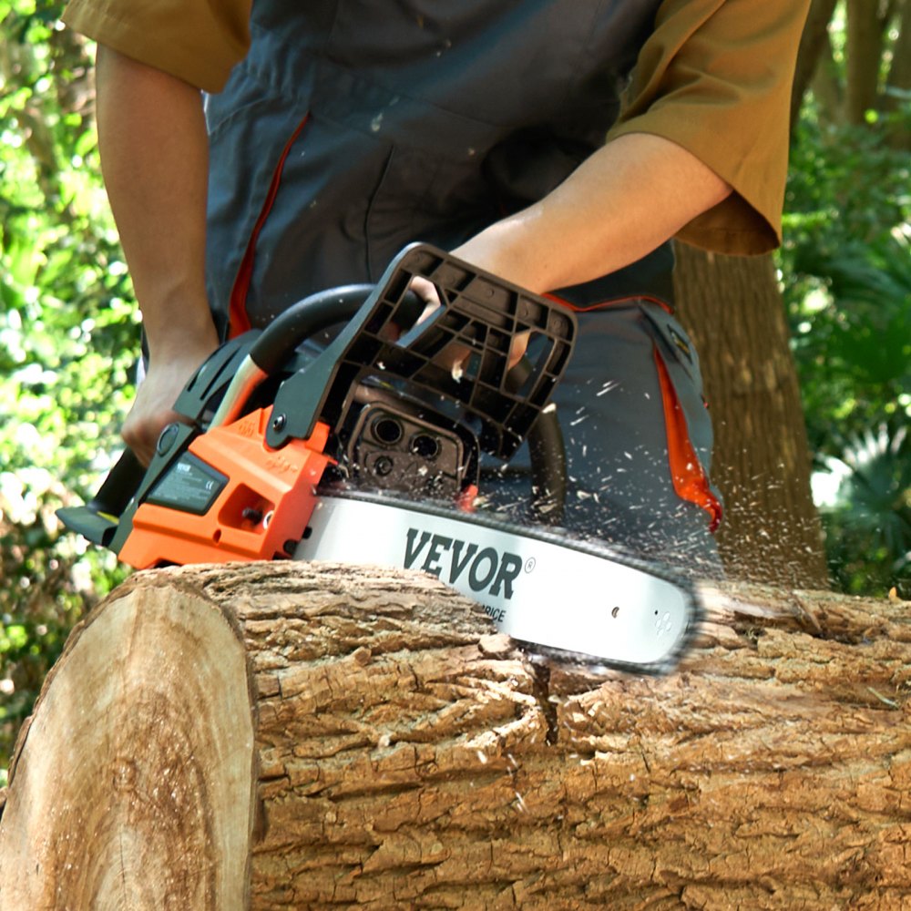 VEVOR Gas Chainsaw, 52CC 18" 2.55HP, Gasoline Powered Chain Saw, Handheld Cordless Petrol Chainsaws for Tree Wood