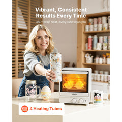 VEVOR Sublimation Oven Machine, 13 Qt, Fits 20oz Tumblers, with 1 Heat Air Gun, 50 Shrink Films, 1 Tape and 2 Heat
