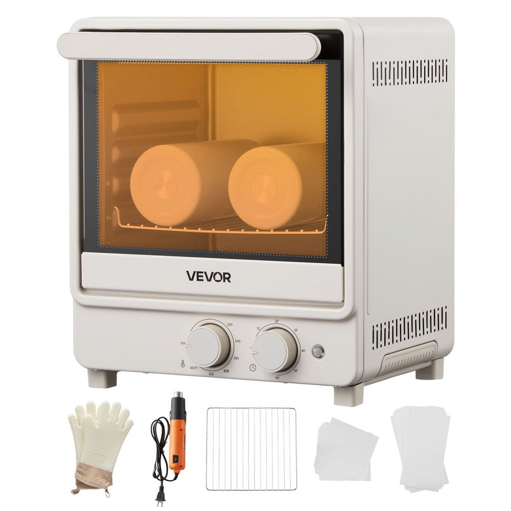 VEVOR Sublimation Oven Machine, 13 Qt, Fits 20oz Tumblers, with 1 Heat Air Gun, 50 Shrink Films, 1 Tape and 2 Heat