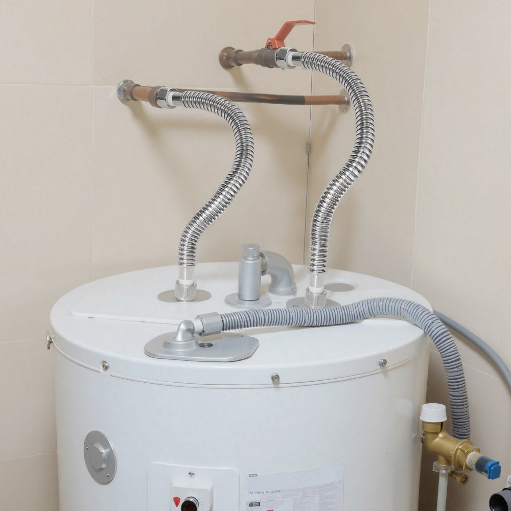 VEVOR Water Heater Kit, 18 Inch Length Water Heater Flex Connector, Waters Heaters Installation Kit with 3/4" FIP x