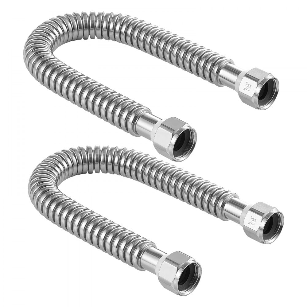 VEVOR Water Heater Kit, 18 Inch Length Water Heater Flex Connector, Waters Heaters Installation Kit with 3/4" FIP x