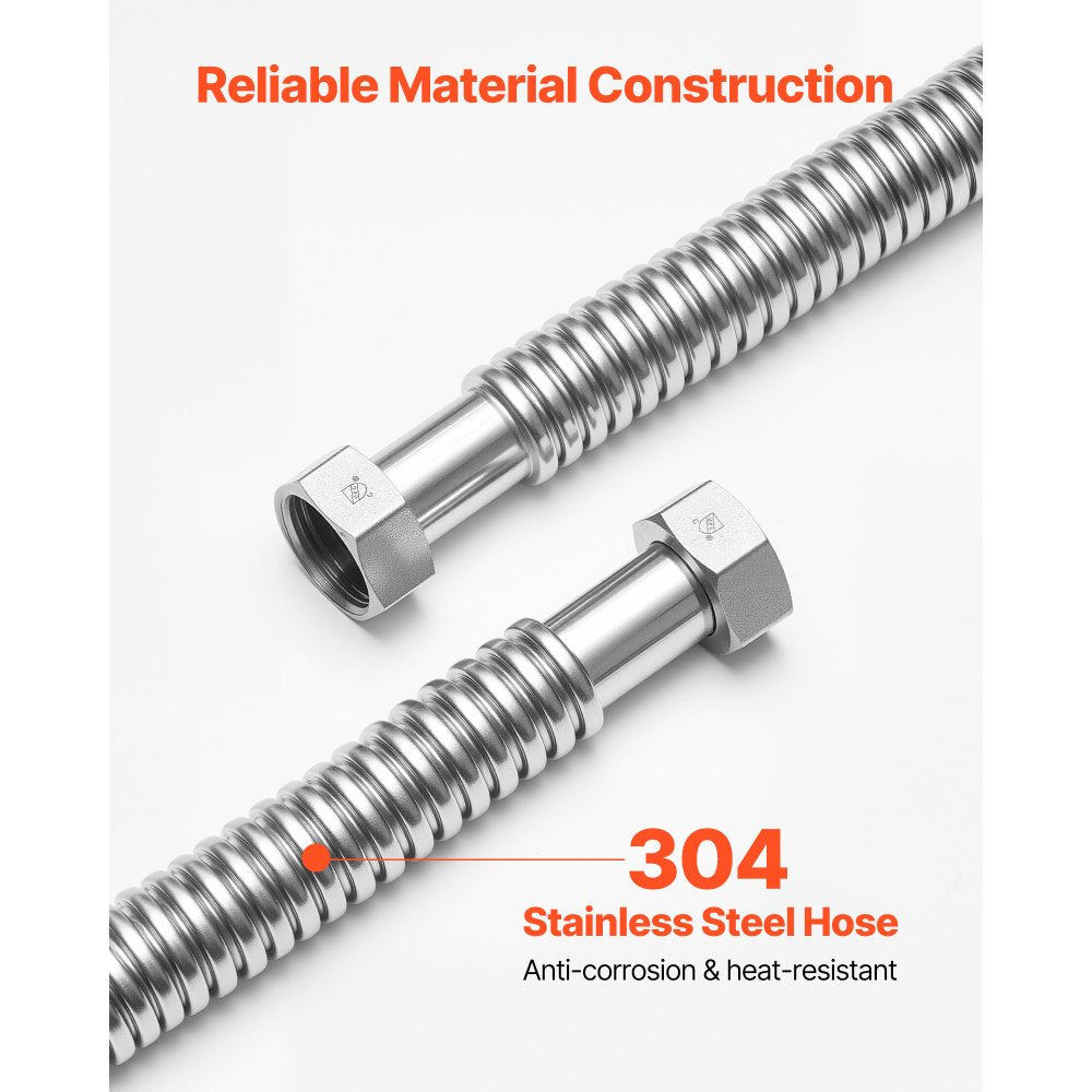 VEVOR Water Heater Kit, 18 Inch Length Water Heater Flex Connector, Waters Heaters Installation Kit with 1" FIP x 1"