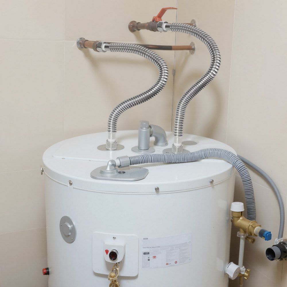 VEVOR Water Heater Kit, 24 Inch Length Water Heater Flex Connector, Waters Heaters Installation Kit with 3/4" FIP x