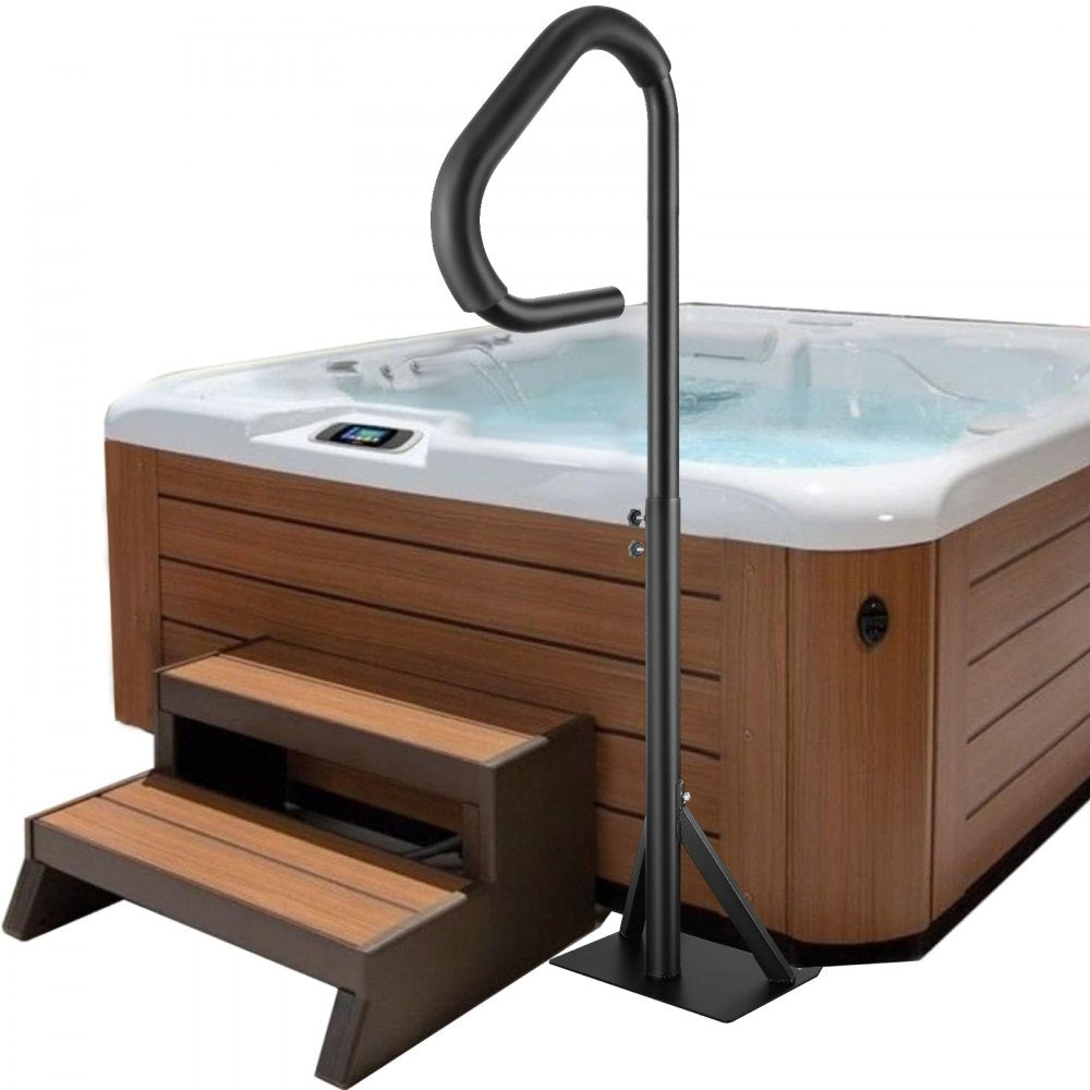 VEVOR Hot Tub Handrail, 360 Rotatable Spa Side Handrail with 35"-57" Adjustable Height, Rust-proof Aluminum Spa Step